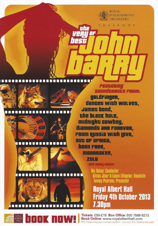 John Barry UK concerts 2013